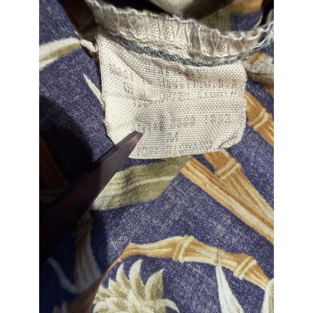 Tori Richard Honolulu Hawaiian Shirt Mens M Blue Pineapple Bamboo Cotton Lawn - Picture 5 of 8